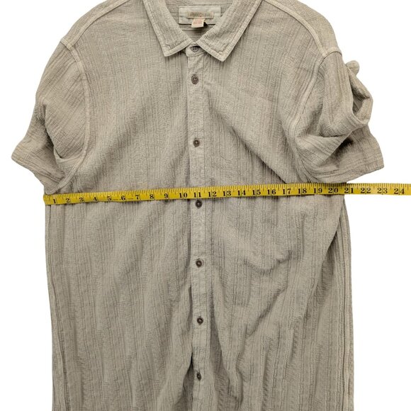 Carbon 2 Cobalt Dunes Shirt Mens Beige Textured Knit Short Sleeve Size XL - Picture 6 of 7